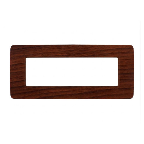 Placca Classic 6 Moduli Tecnopolimero Radica Sandasdon Compatibile BTicino Matix SD68006-6