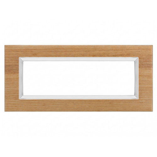 Placca Elegance 6 Moduli Legno Frassino Sandasdon Compatibile BTicino Matix SD68006-06LG