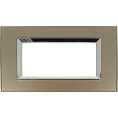 Placca Elegance 6 Moduli Vetro Bronzo Sandasdon Compatibile BTicino Matix SD68006-11VT
