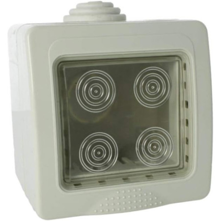 Custodia Scatola Stagna da Parete Esterna 2 Moduli 502 IP55 con Sportello a Membrana Sandasdon Compatibile Matix