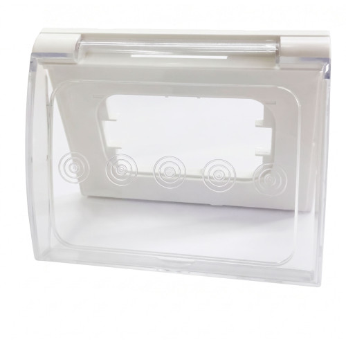 Custodia Calotta Universale 3 Moduli IP44 Bianco Sandasdon SD20010B con Sportello Trasparente