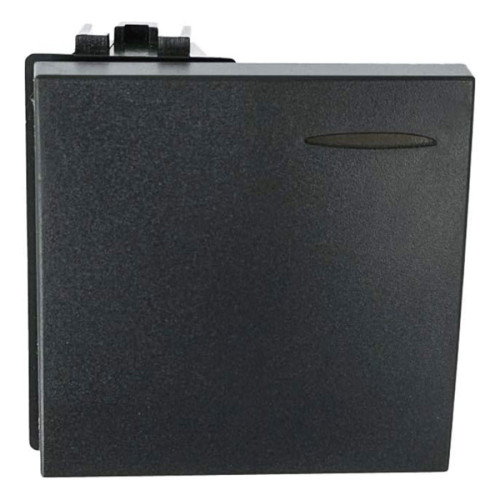 Tasto Copritasto Falso Polo 2 Moduli Nero SD80000-2 SANDASDON Style Vista Frontale