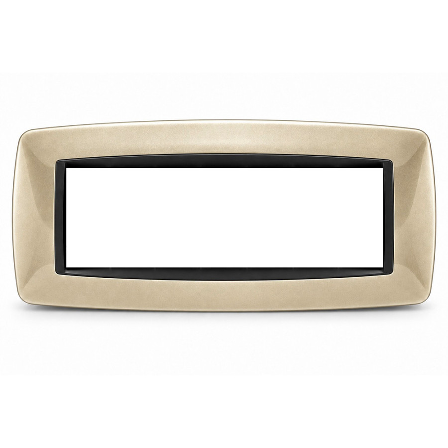 Placca Bombè 7 Moduli Bronzo Sandasdon Style SD88007-11 per Scatola 506 Vista Frontale
