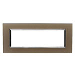 Placca Reflex 7 Moduli Plexiglass Bronzo Sandasdon Style SD88007-11PG per Scatola 506 Vista Frontale