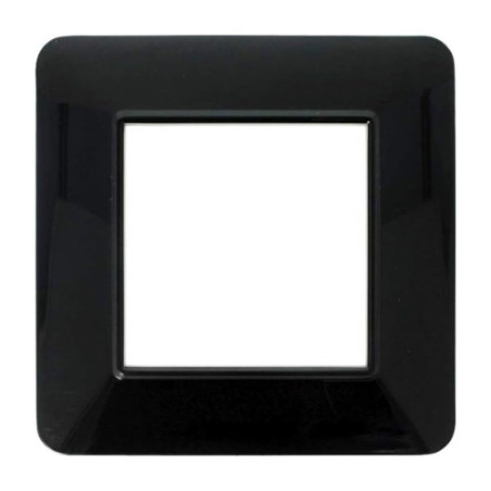 Placca Decorativa 2 Moduli Nero Lucido Sandasdon Urban SD78002-2 Vista Frontale