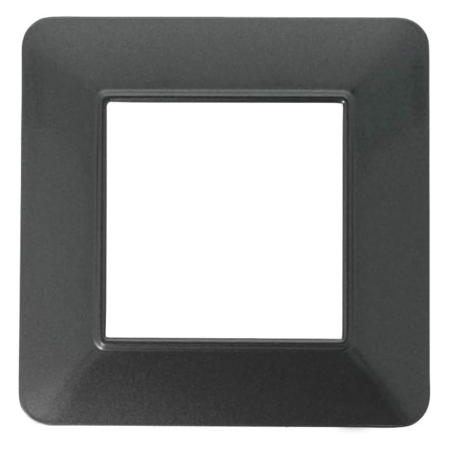 Placca Decorativa 2 Moduli Acciaio Scuro Sandasdon Urban SD78002-8 Vista Frontale