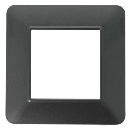 Placca Decorativa 2 Moduli Acciaio Scuro Sandasdon Urban SD78002-8 Vista Frontale