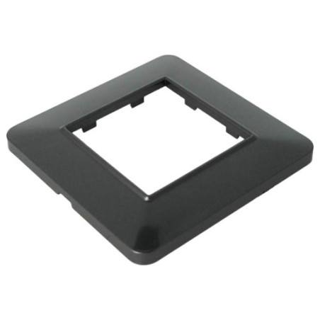 Placca Interruttori 2 Posti Basic Acciaio Scuro Sandasdon Urban SD78002-8 Vista Angolata