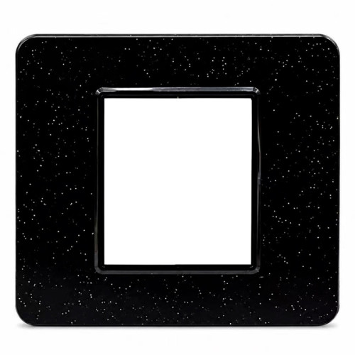 Placca Decorativa 2 Moduli Nero Flash Glitterato Sandasdon Urban SD78002-20 Vista Frontale