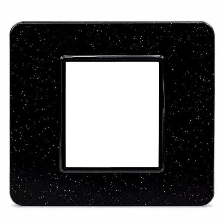 Placca Decorativa 2 Moduli Nero Flash Glitterato Sandasdon Urban SD78002-20 Vista Frontale