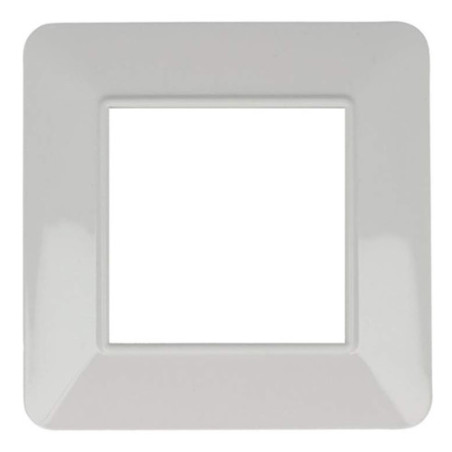 Placca Decorativa 2 Moduli Bianco Lucido Sandasdon Urban SD78002 Vista Frontale