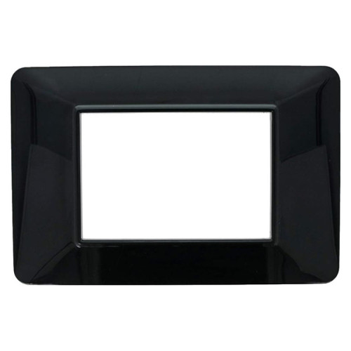 Placca Decorativa 3 Moduli Nero Lucido Sandasdon Urban SD78003-2 Vista Frontale
