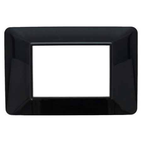 Placca Decorativa 3 Moduli Nero Lucido Sandasdon Urban SD78003-2 Vista Frontale