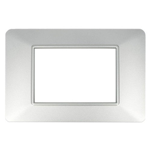 Placca Decorativa 3 Moduli Silver Argento Metallizzato Sandasdon Urban SD78003-7 Vista Frontale