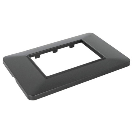 Placca Interruttori 3 Posti Basic Acciaio Scuro Sandasdon Urban SD78003-8 Vista Angolata