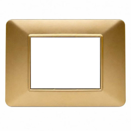 Placca Decorativa 3 Moduli Oro Metallizzato Sandasdon Urban SD78003-12 Vista Frontale