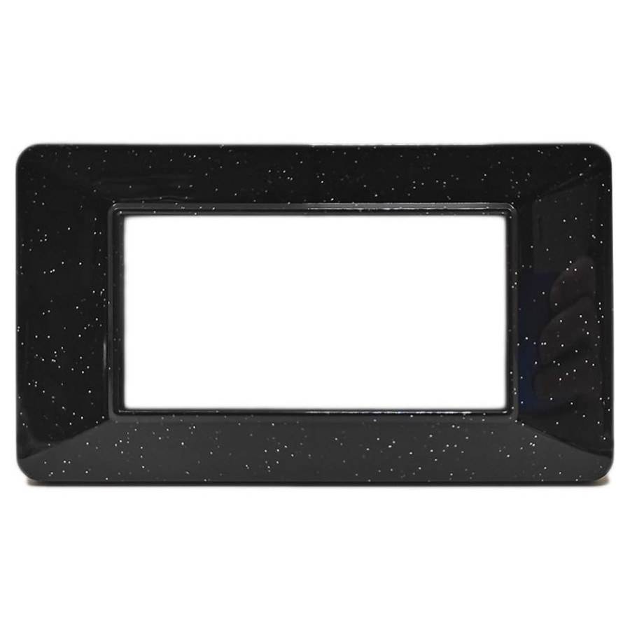 Placca Decorativa 4 Moduli Nero Flash Glitterato Sandasdon Urban SD78004-20 Vista Frontale