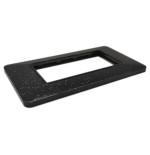 Placca Interruttori 4 Posti Basic Nero Flash Sandasdon Urban SD78004-20 Vista Angolata