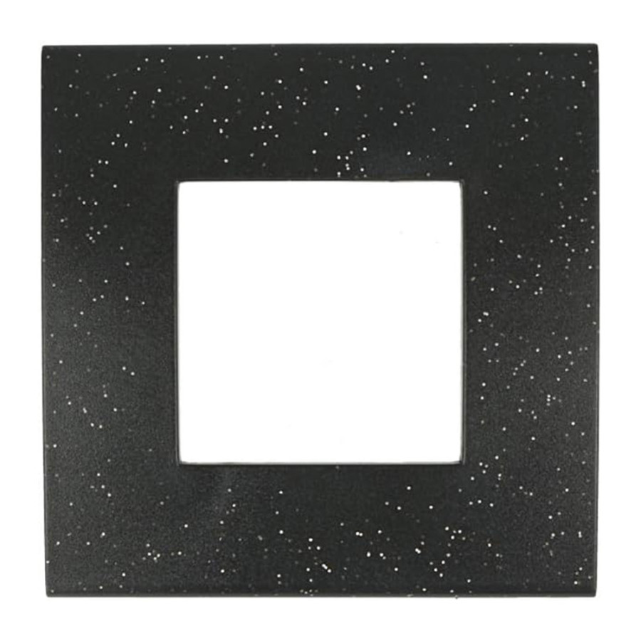 Placca Confort 2 Moduli Nero Flash Social SD98002-20 | Compatibile con Vimar Arké