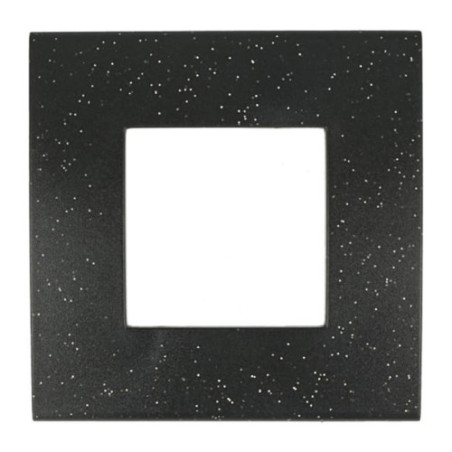 Placca Confort 2 Moduli Nero Flash Social SD98002-20 | Compatibile con Vimar Arké