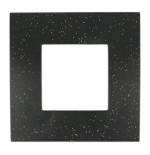 Placca Confort 2 Moduli Nero Flash Social SD98002-20 | Compatibile con Vimar Arké