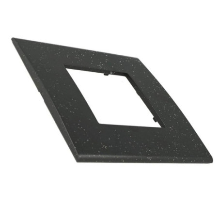 Placca Confort 2 Moduli Nero Flash Social SD98002-20 | Compatibile con Vimar Arké