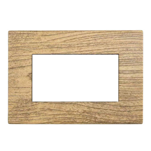 Placca Confort 4 Moduli Legno Chiaro Social SD98004-06 | Compatibile con Vimar Arké