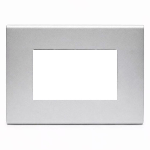 Placca Confort 4 Moduli Silver Social SD98004-7 | Compatibile con Vimar Arké