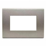 Placca Confort 4 Moduli Titanio Social SD98004-07 | Compatibile con Vimar Arké