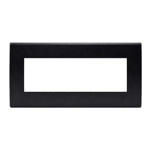 Placca Confort 7 Moduli Nero Social SD98007-2 | Compatibile con Vimar Arké