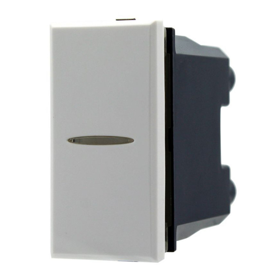 Deviatore Assiale 1P 16AX 1 Modulo Bianco Sandasdon Evolution Compatibile BTicino Axolute