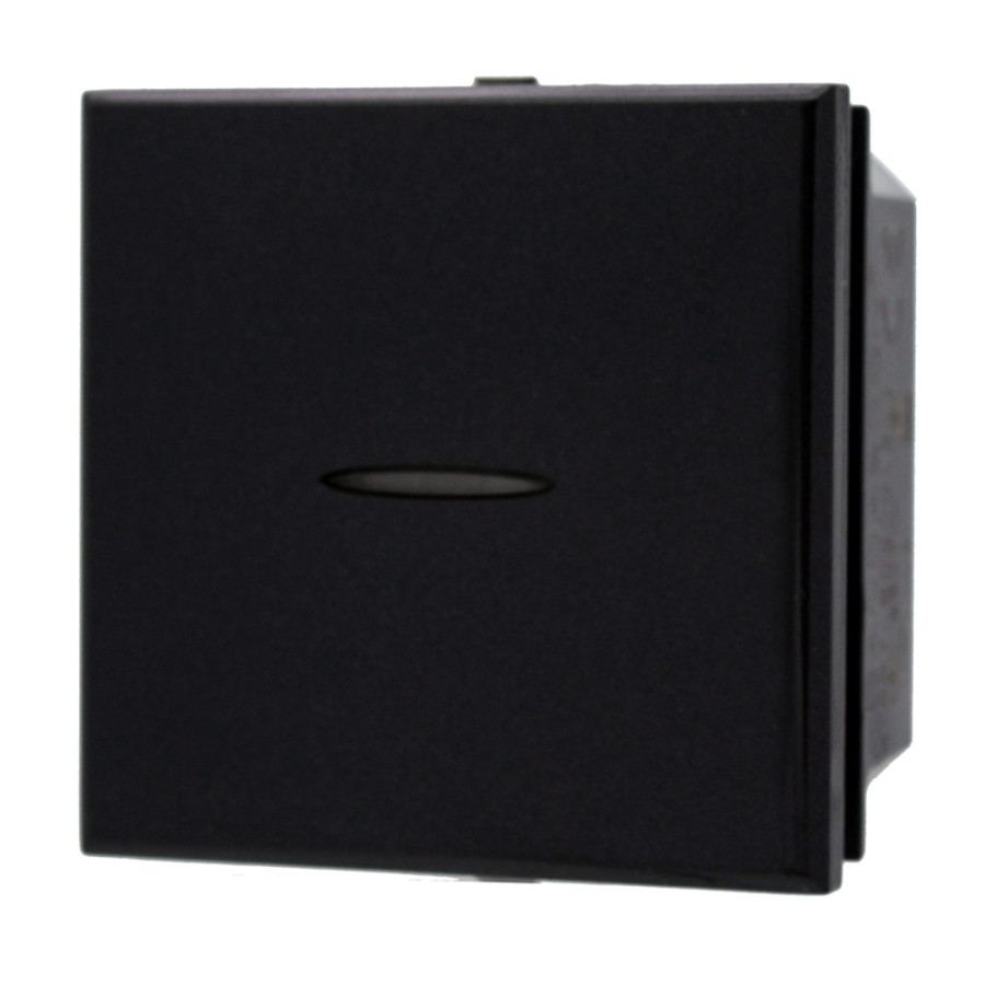 Pulsante Assiale 1P 16A 2 Moduli Nero Sandasdon Evolution Compatibile BTicino Axolute