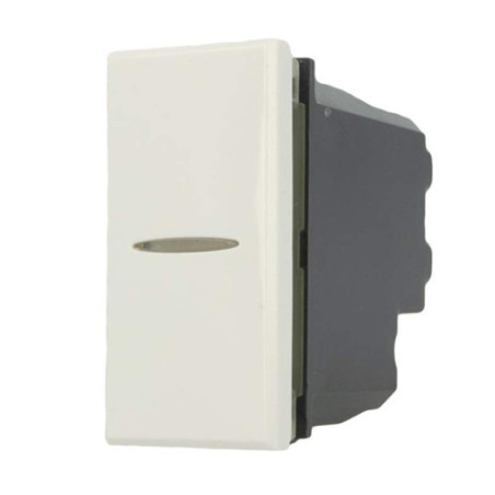 Pulsante Assiale 1P 16A 1 Modulo Bianco Sandasdon Evolution Compatibile BTicino Axolute