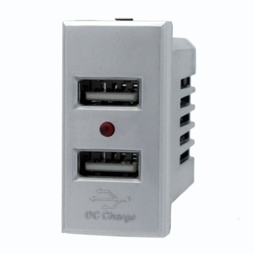 Doppia Presa Caricatore USB 5V 2.1A 1 Modulo Tech Sandasdon Evolution SD21760T