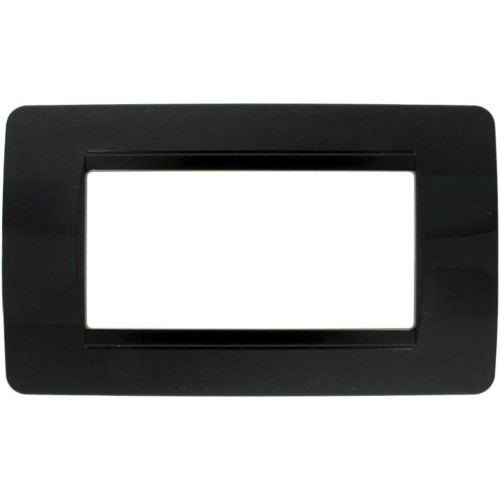 Placca Classic 4 Moduli Tecnopolimero Nero Sandasdon Compatibile BTicino Matix SD68004-2